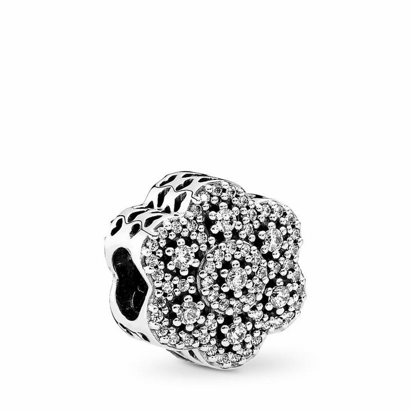 Pandora Australia Crystalized Floral Charm - Sterling Silver | MNZCFW037